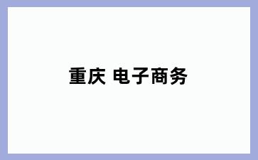 重庆 电子商务